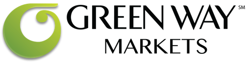 A theme footer logo of Green Way Markets